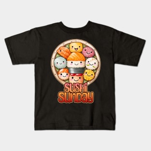 Sushi Sunday Foodie Design Kids T-Shirt